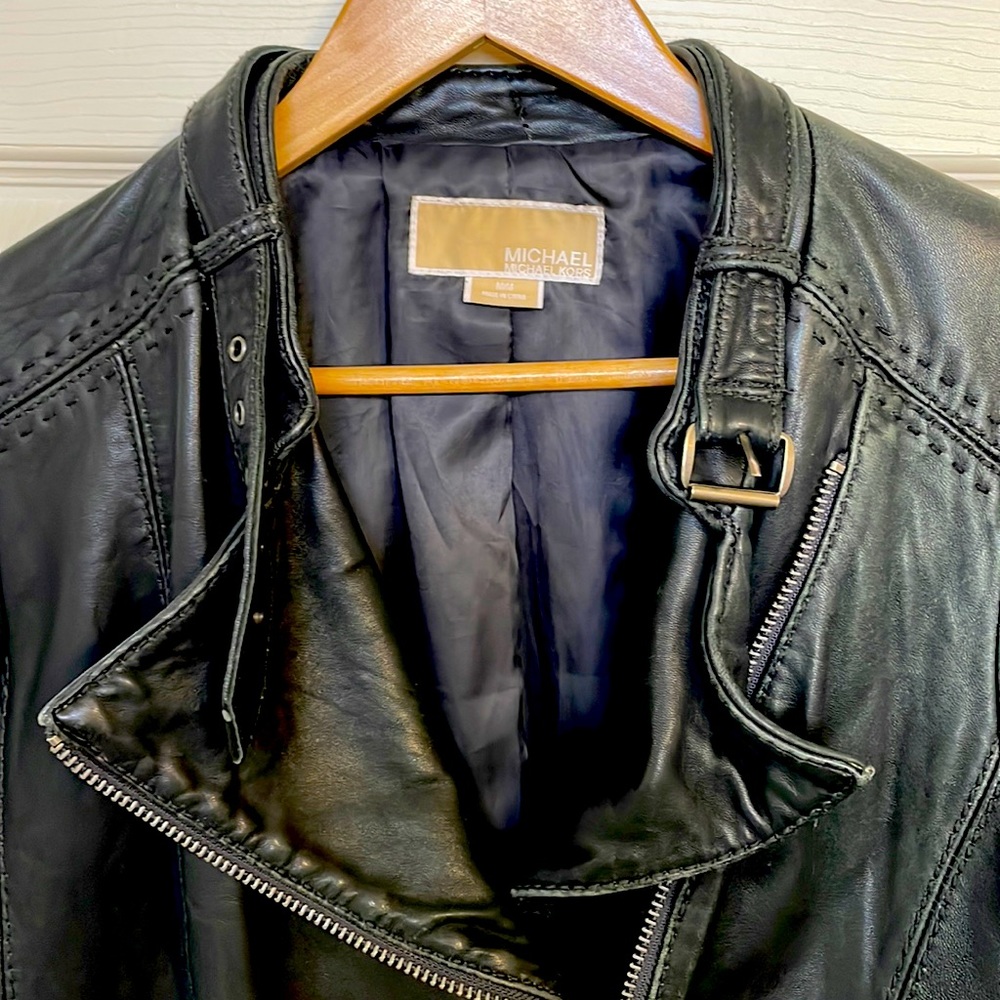 Michael Kors leather jacket Size M